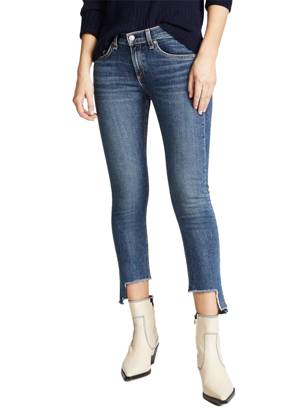 rag & bone Jeans NWT Cate Hampton Mid Rise Step Hem Ankle Skinny